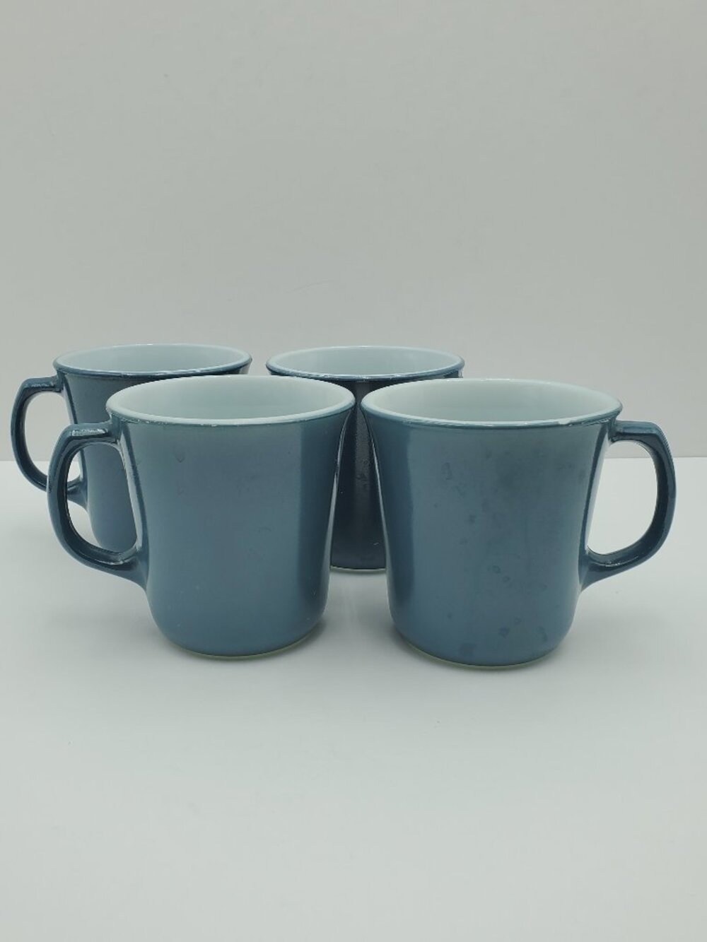 Pyrex Slate Blue Mugs Corning Slate Blue D Handle Coffee Cups